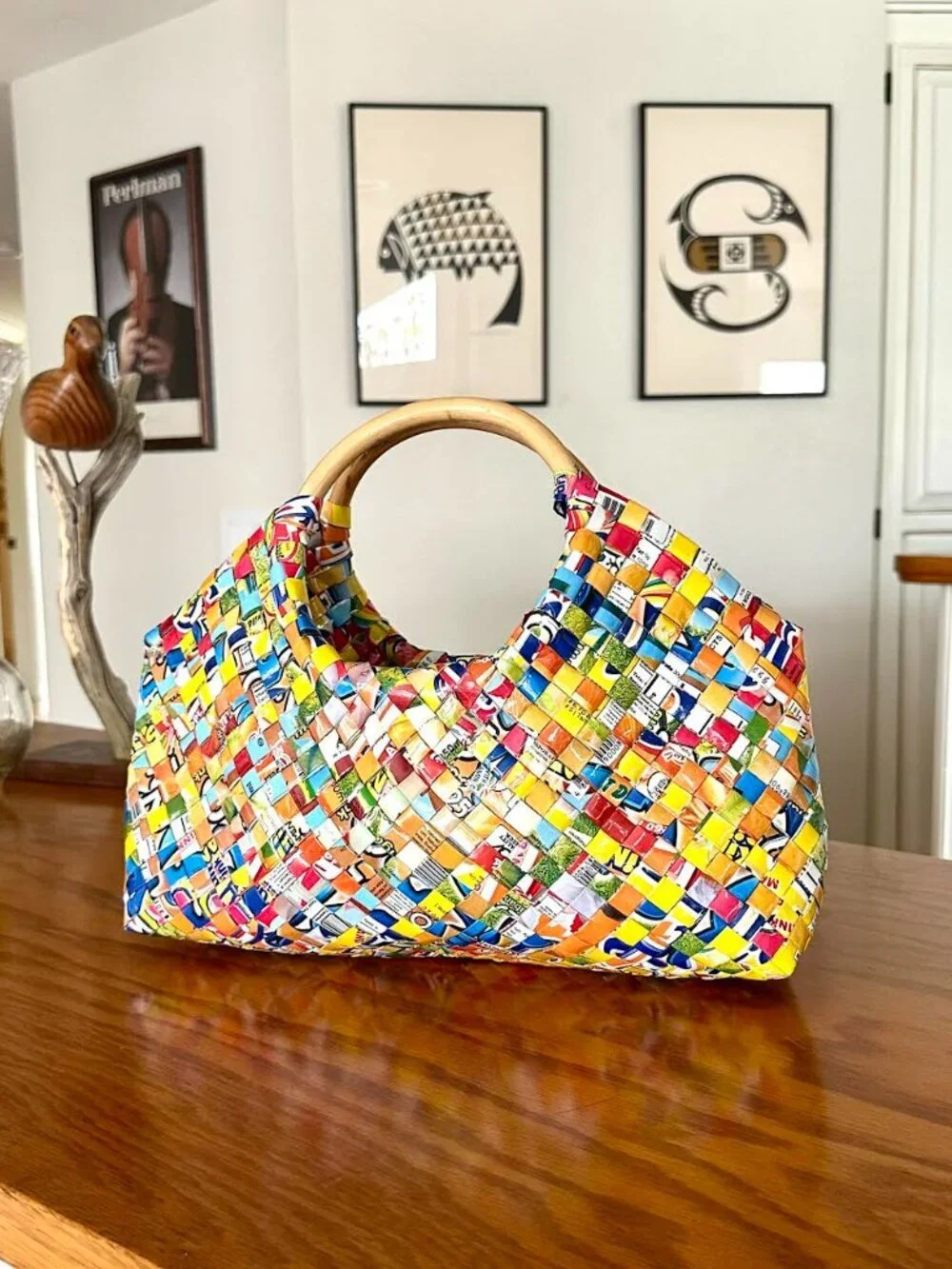 Recycled Juice Box Purse Handbag - Picture 6 of 13
